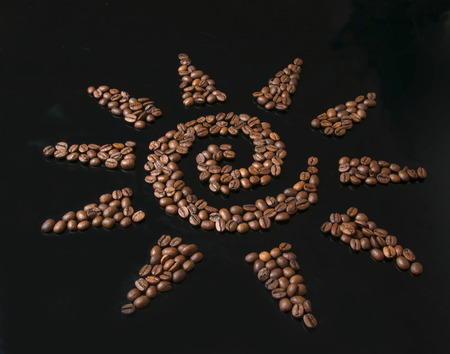 Sun of coffee beansの写真素材