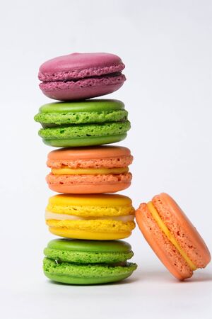 colors macaroons close upの写真素材
