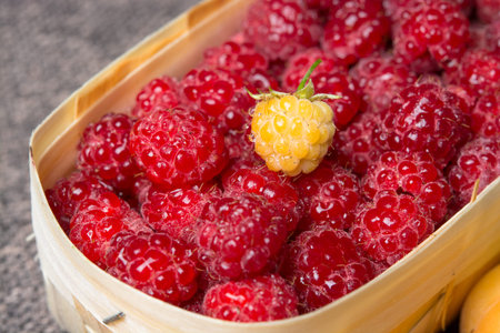 one among the yellow raspberry red