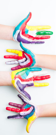 baby palm in bright colors
