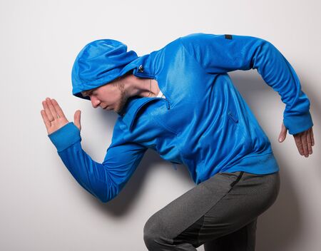 athlete in a bright suitの写真素材