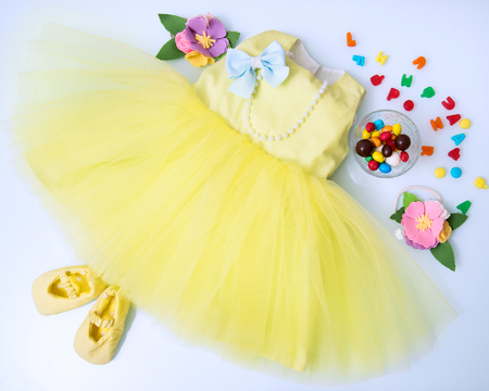 bright summer outfitsの写真素材
