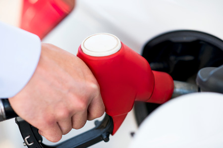 gas station vehicle with fuelの写真素材