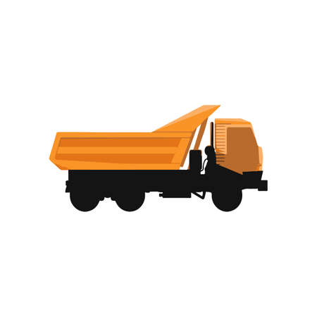Vector illustration of truck on white backgroundのイラスト素材
