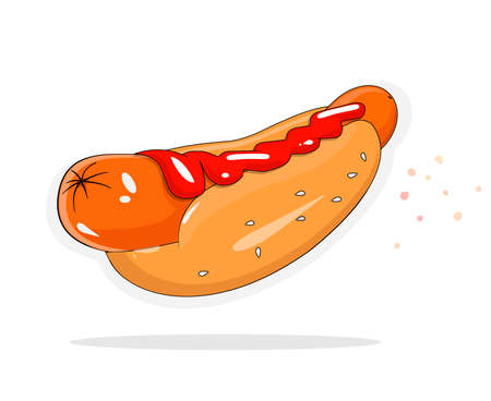 Vector fast food icon, isolated restaurant sign.のイラスト素材