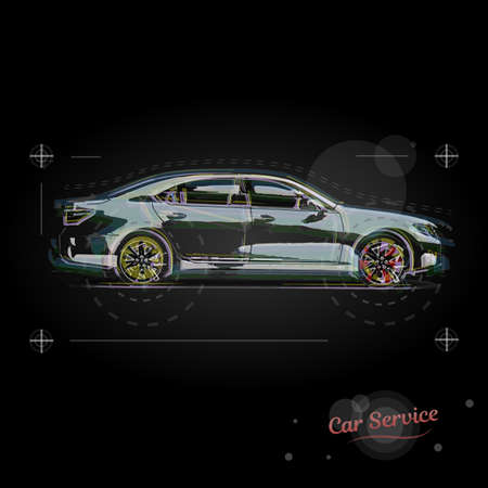 Car service logo, booklet for business.のイラスト素材