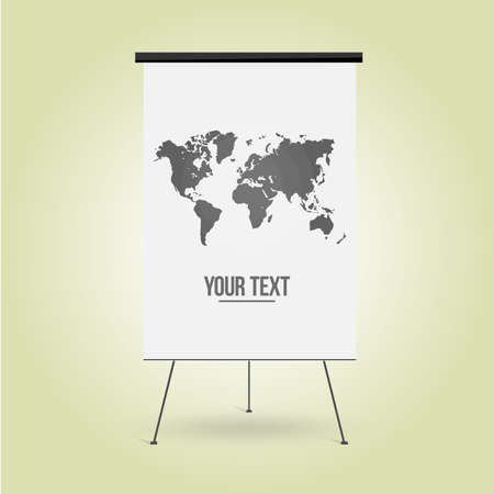 Empty Board for business, presentation the website. Vector illustration isolated on grey background, web elements.のイラスト素材
