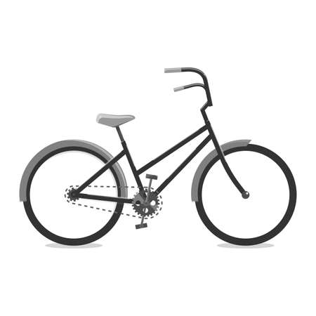 Cycling black. Vector illustration of a Bicycle. For graphic design, logo, web site, social media, user interface, mobile application.のイラスト素材