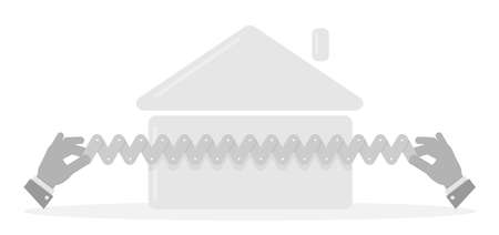 Home insurance vector symbol, real estate insurance, concept of property protection.のイラスト素材