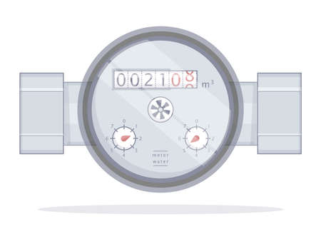 Water meter illustration.のイラスト素材