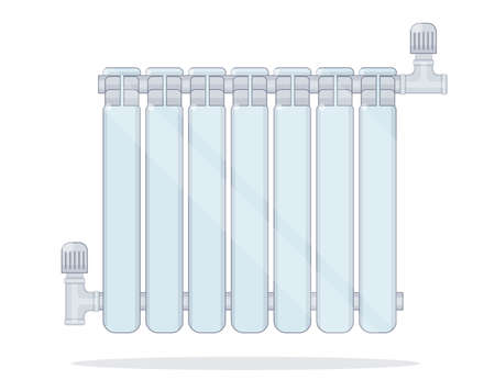 Heating radiator. Illustration for online store of plumbing.のイラスト素材