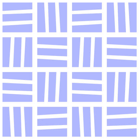 Hand drawn seamless blue and white pattern, vector. Simple strips.のイラスト素材