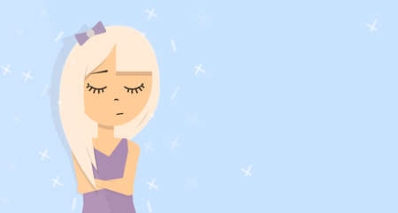 Background for banner with a girl, blank area for text. Illustration for the website or blog.のイラスト素材