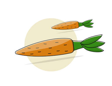 Carrot. Cartoon style. Vector illustration.のイラスト素材