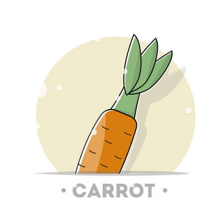 Carrot symbol. Cartoon style. Vector illustration.のイラスト素材