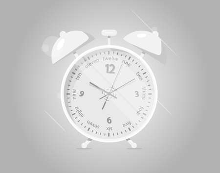Realistic alarm clock. Dark background.  Animation style.のイラスト素材