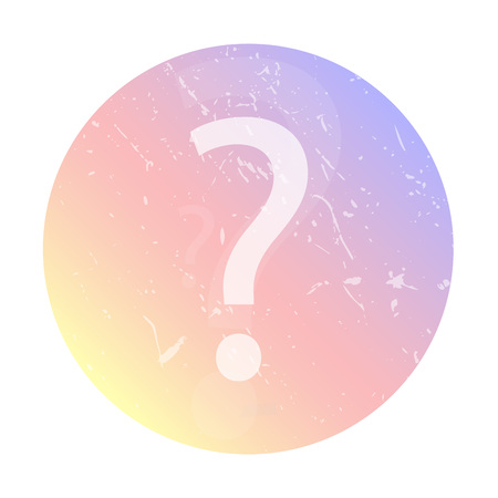 Question icon, social network avatar. Colorful smooth gradient color background.のイラスト素材