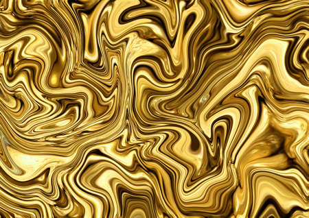 Abstract golden texture background. Art aureate wallpaper. Artistic psychedelic gold marble artwork. Colorful digital painting. Stock. Big size pictorial art. Good as pattern for design posters, cards, invitations or websites.の写真素材
