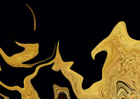 Abstract golden texture background. Art aureate wallpaper. Artistic psychedelic gold marble artwork. Colorful digital painting. Stock. Big size pictorial art. Good as pattern for design posters, cards, invitations or websites.の写真素材