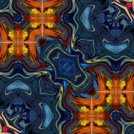 Fractal surreal art. Psychedelic fantasy artwork. Graphic painting design pattern. Template for...