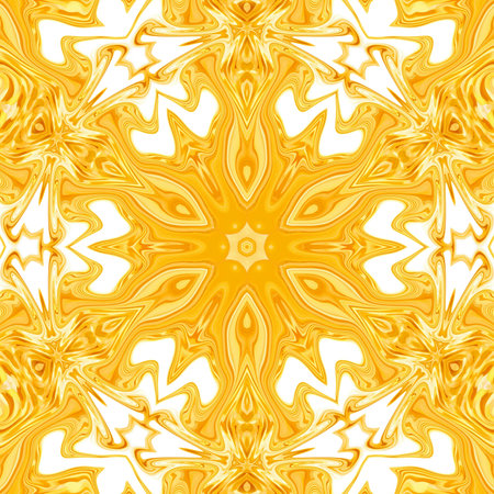 Liquid gold abstraction. Luxury wall art decor. Rich theme fractal artwork. Graphic golden painting...