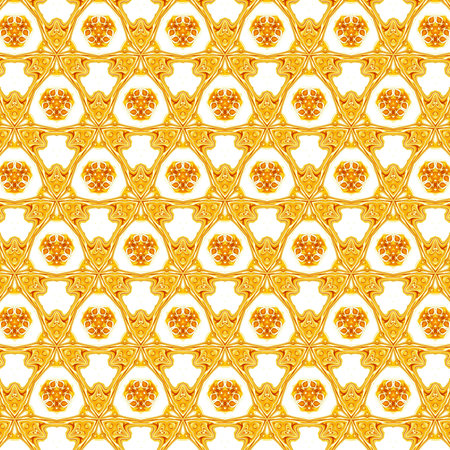 Liquid painting rich golden fractal art. Magic luxury artwork. Graphic design artistic pattern....