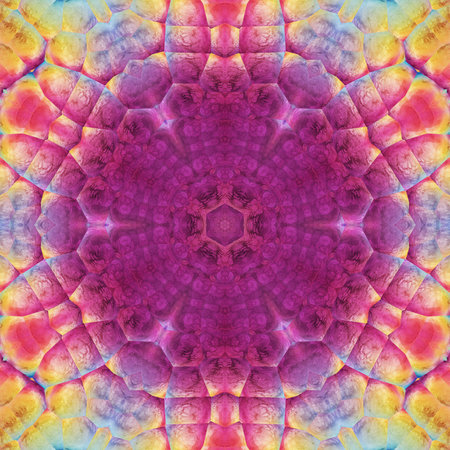 Fractal background. Abstract design pattern. Multicolored mixed painting art. Template for creative products creating. Acrylic style texture. Surreal watercolor artwork. Fantasy wallpaper.の写真素材