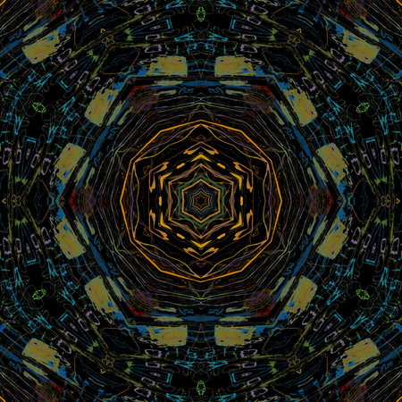 Fractal background. Abstract design pattern. Multicolored mixed painting art. Template for creative...