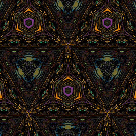 Fractal background. Abstract design pattern. Multicolored mixed painting art. Template for creative...