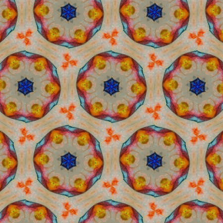 Geometric fractal conceptual graphic art. Pattern for design creative cover, web banner, cards or invitation. Digital painting wallpaper. Print for wall poster decor. Abstract template of background.の写真素材