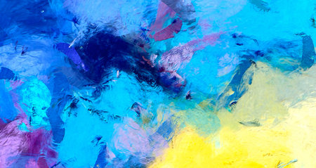 Abstract drawing texture with chaotic real paint brush strokes. Wall fine art print for poster....