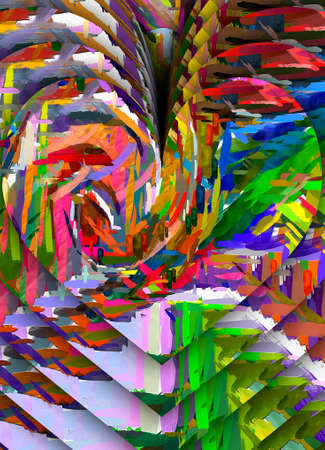 Graphic painting fractal art. Abstract design background. Wall print in big size. Fantastic artwork. Digital drawing. Surreal fantasy desktop wallpaper. Acrylic and watercolor mixed style.の写真素材