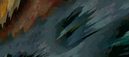 Modern painting wall art decor. Abstract drawing background. Design artwork. Brush strokes on canvas. Artistic pattern. Creative fashion print. Good as psychedelic poster. Surreal graphic abstraction.の写真素材