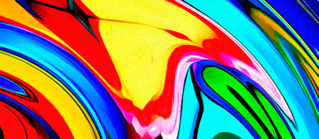 Modern painting wall art decor. Abstract drawing background. Design artwork. Brush strokes on canvas. Artistic pattern. Creative fashion print. Good as psychedelic poster. Surreal graphic abstraction.の写真素材