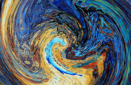 Abstract painting graphic fractal art. Creative template for decor backgrounds of covers, web banners, invitations or cards. Surreal bright print in digital oil and acrylic mixed impressionism style.の写真素材