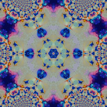 Fractal conceptual art. Abstract design pattern artwork. Graphic painting in modern style. Creative...