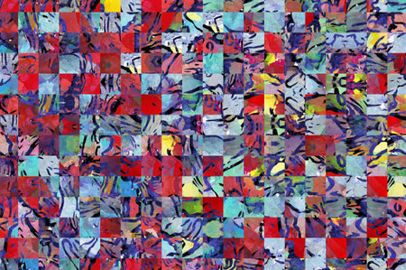 Fractal conceptual art. Abstract design pattern artwork. Graphic painting in modern style. Creative...