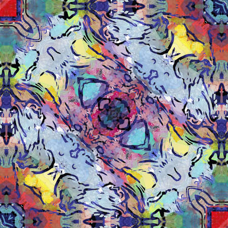 Fractal conceptual art. Abstract design pattern artwork. Graphic painting in modern style. Creative fashion decor for business cards, postcards, banners, invitations and other printed matter.の写真素材