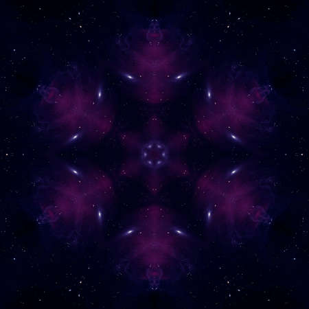 Fractal cosmic art. Graphic watercolor purple background. Galaxy cosmos design pattern for creative production. Glow artistic backdrop. Liquid digital oil painting. Good as texture or banner template.の写真素材