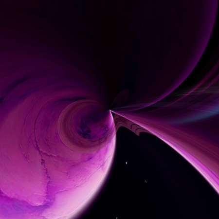 Abstract cosmic background for creative graphic design products decoration. Fashion backdrop pattern. Magic wallpaper. Purple and violet deep colors. Digital watercolor and oil painting. Mystery glow.の写真素材