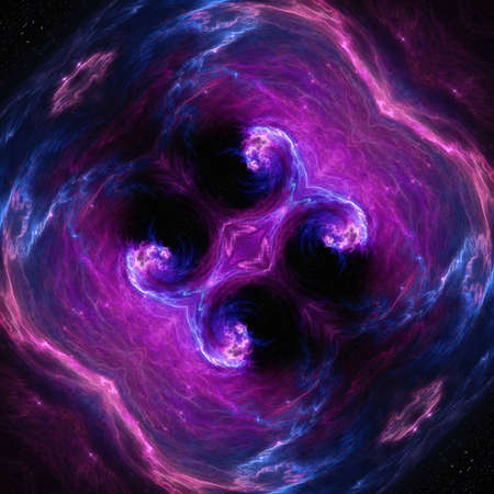 Abstract galaxy watercolor background. Colorful cosmic texture. Oil painting impressionism style.の写真素材