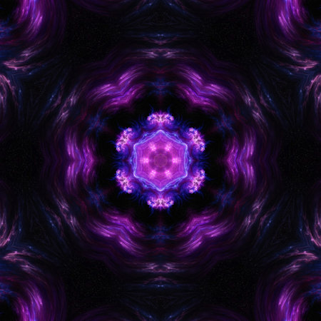Abstract background with cosmic motifs. Surreal fractal style. Graphic liquid oil painting.