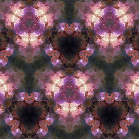 Abstract graphic watercolor background. Stylish fractal fashion art. Cosmic artwork. Artistic purple...
