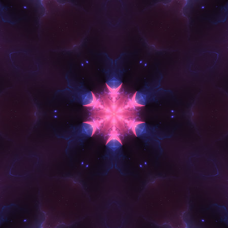 Abstract graphic watercolor background. Stylish fractal fashion art. Cosmic artwork. Artistic purple...