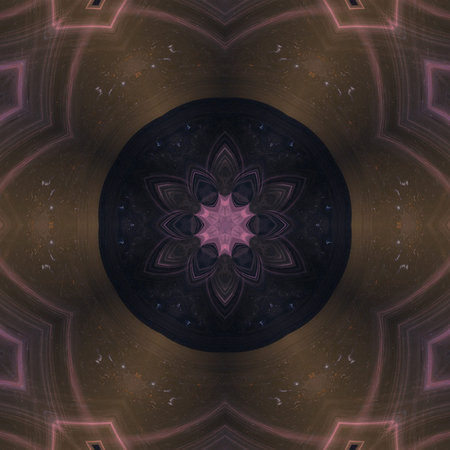 Abstract background with cosmic motifs. Surreal fractal style. Graphic liquid oil painting.