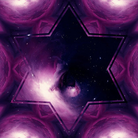 visual art, abstract graphic watercolor texture background in cosmic purple colors, psychedelic...