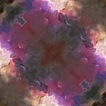 Abstract graphic watercolor background. Stylish fractal fashion art. Cosmic artwork. Artistic purple...