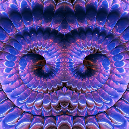 Digital cosmic abstract pattern. Modern style art print. Futuristic artwork. Contemporary painting wall decor. Graphic oil and watercolor. Paint brushstrokes in warm purple colors. Psychedelic design.の写真素材