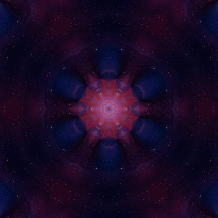 Abstract purple watercolor art. Fractal cosmic artwork. Digital graphic painting fantasy background....