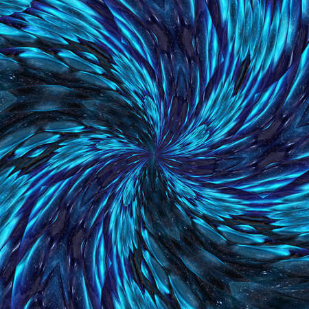 Abstract painting graphic fractal art. Creative template for decor backgrounds of covers, web banners, invitations or cards. Surreal bright print in digital oil and acrylic mixed impressionism style.の写真素材